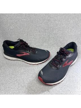 Brooks Adrenaline GTS 20 Men Black Red Running Shoes Stability Sneakers Size 14D
